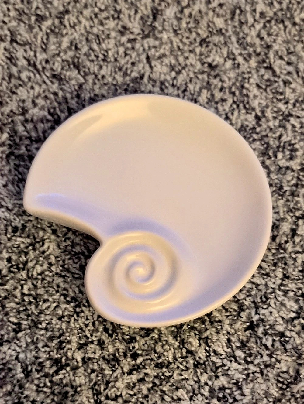 Spiral Seashell Decor Accent in White